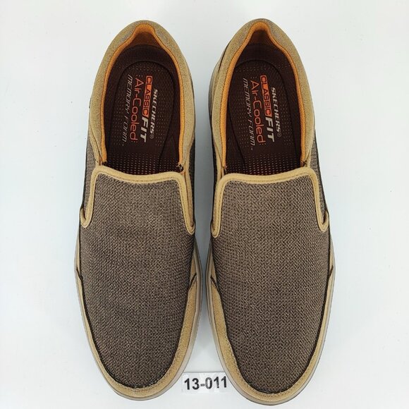 Skechers Relaxed Fit Superior Milford Men\'s Sz 13 Mesh Brown Slip On Shoe 64740 main image 8